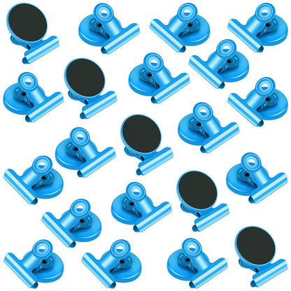 VNDUEEY 20 Pack Fridge Magnets Refrigerator Magnets, Strong Magnetic Clips Heavy Duty, Magnet Clips for Whiteboard, Magnets for Fridge Locker Office Accessories (Silver)