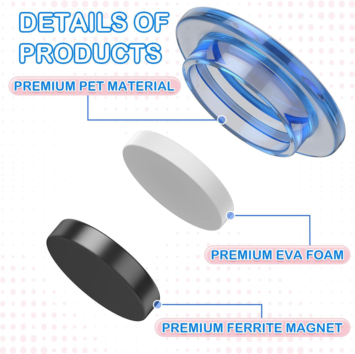 Grtard 45 Pcs Colorful Magnets for Whiteboard, Round Fridge Magnets