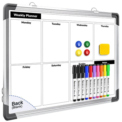 Weekly Calendar Whiteboard for Wall, Dry Erase Board, Magnetic White Board