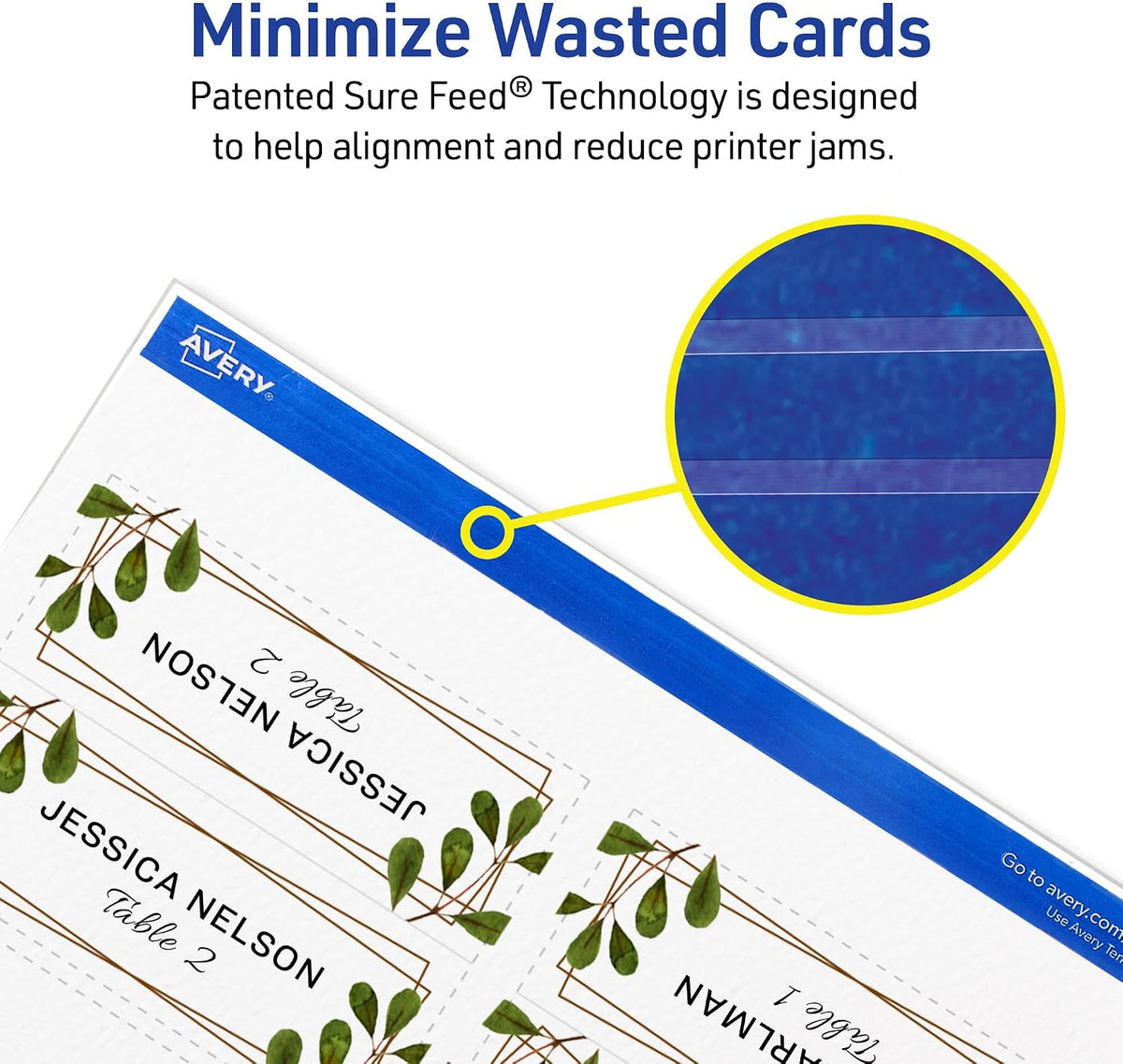 Avery Place Cards, 1-7/16" x 3-3/4", Textured Cardstock, 150 Cards