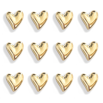 12PCS Refrigerator Magnets Gold Magnets for Fridge 0.83in Small
