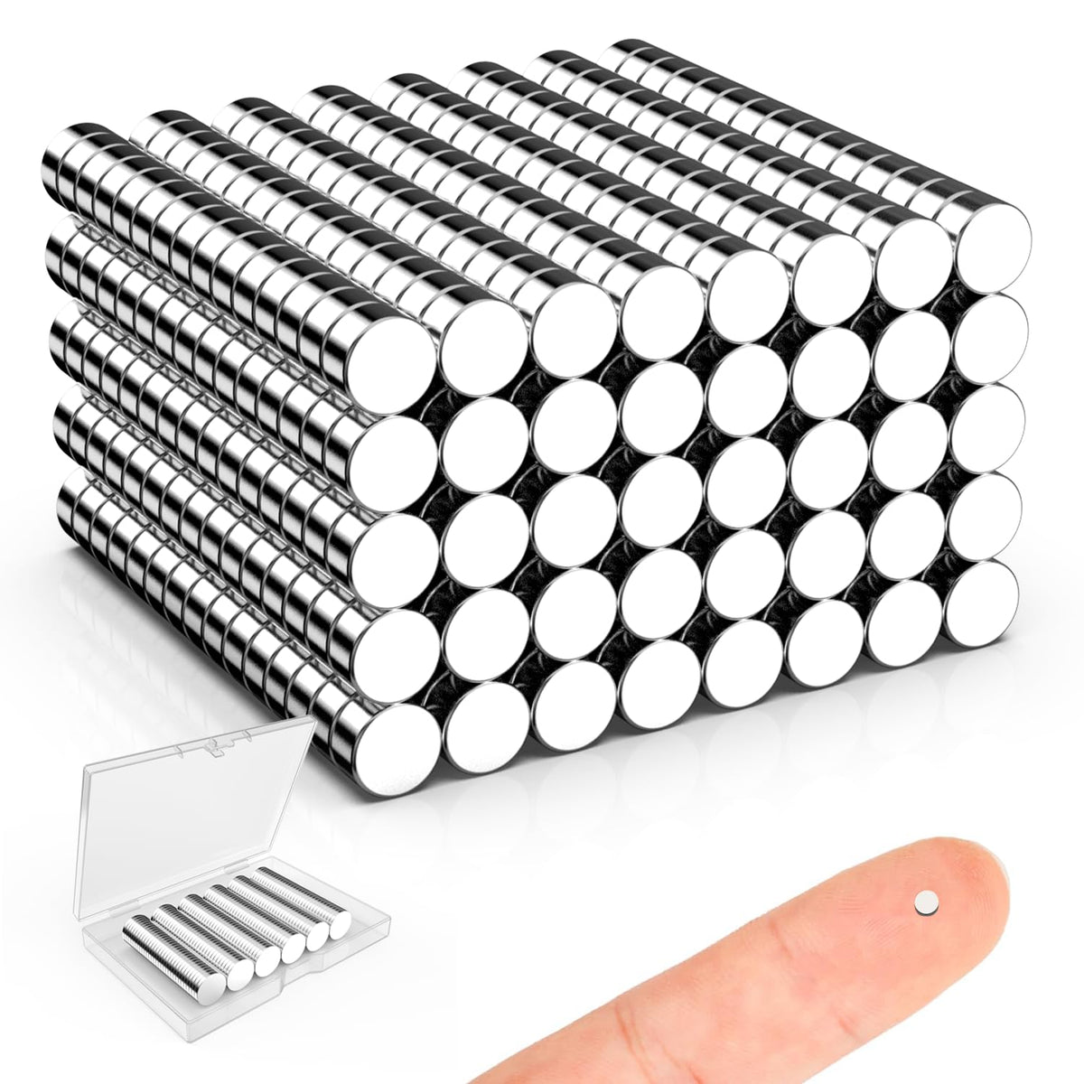 Magnets, 8 Different Sizes Small Round Magnetic 600 Pack