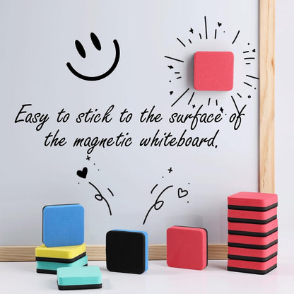 XKDOUS 12 Pack Magnetic Whiteboard Dry Erase Erasers for Classroom, Office