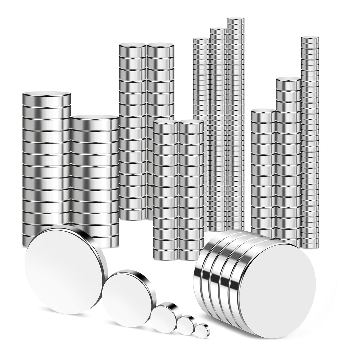 TRYMAG 80Pcs Small Round Magnets, 8x2mm Refrigerator Magnet