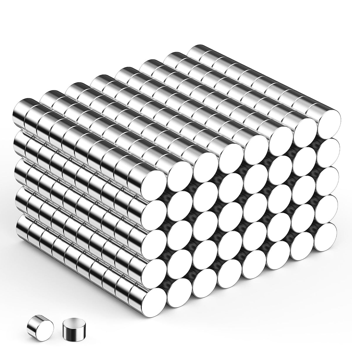 500 Pcs Small Neodymium Magnets for Crafts, 6 Sizes Rare Earth Magnets