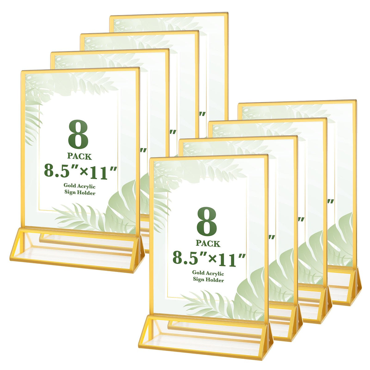 12 Pack Gold Acrylic Sign Holders 4x6 Menu Flyer Holder