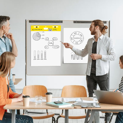 Super Sticky Easel Pad,25 in x 30 in Self Stick Flip Chart Paper,30 Sheets/Pad,2 Pad/Pack,Large White Premium Anchor Chart Paper,Easel Paper for Teachers,Businessmen,Office Workers