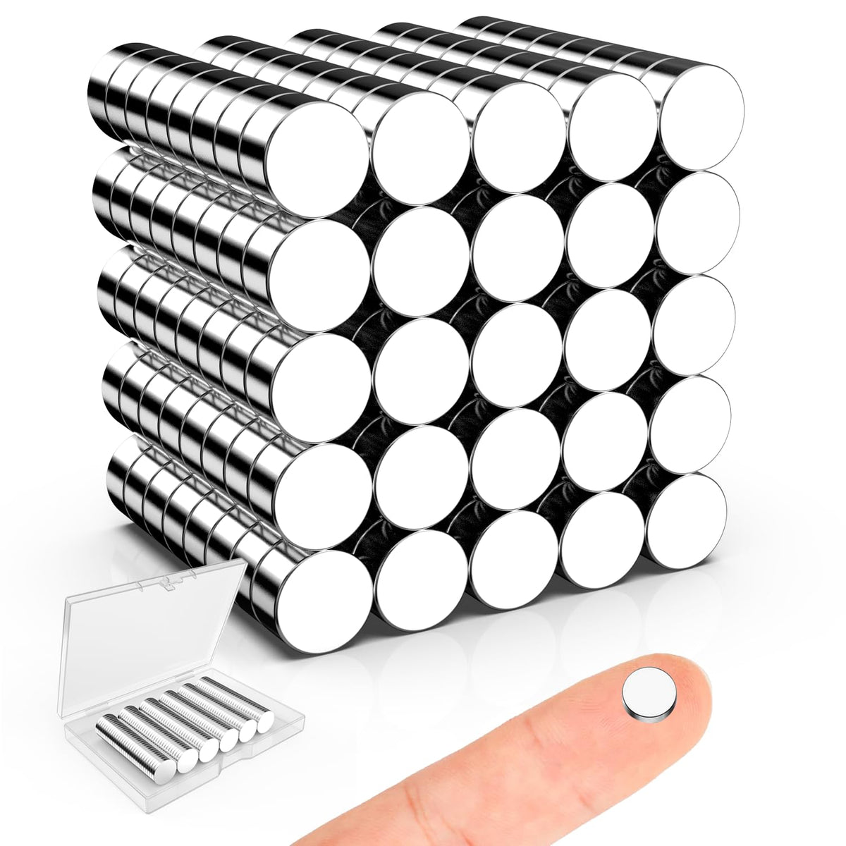 Magnets, 8 Different Sizes Small Round Magnetic 600 Pack