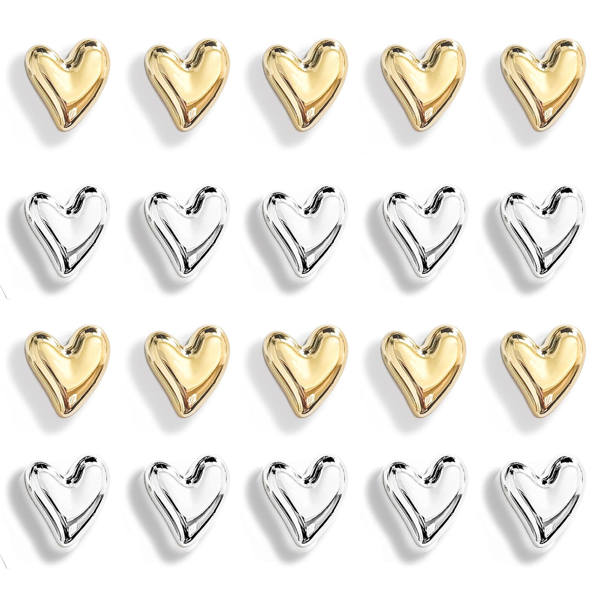 12PCS Refrigerator Magnets Gold Magnets for Fridge 0.83in Small