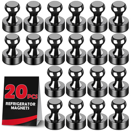 LOVIMAG Fridge Magnets 12 Pack Magnet Refrigerator Locker Whiteboard Black