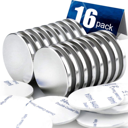DIYMAG Strong Magnets,6 Pack with Double Sided Adhesive Backing Powerful