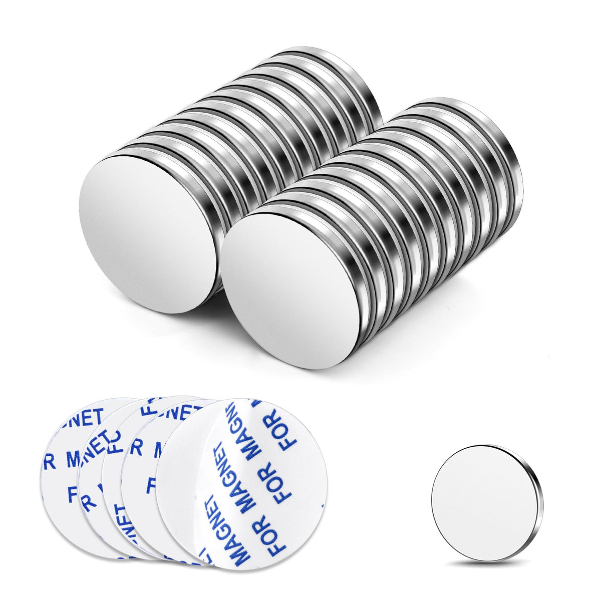 TRYMAG Strong Magnets Neodymium Rare Earth Magnet, 20x3mm, 12 Pack