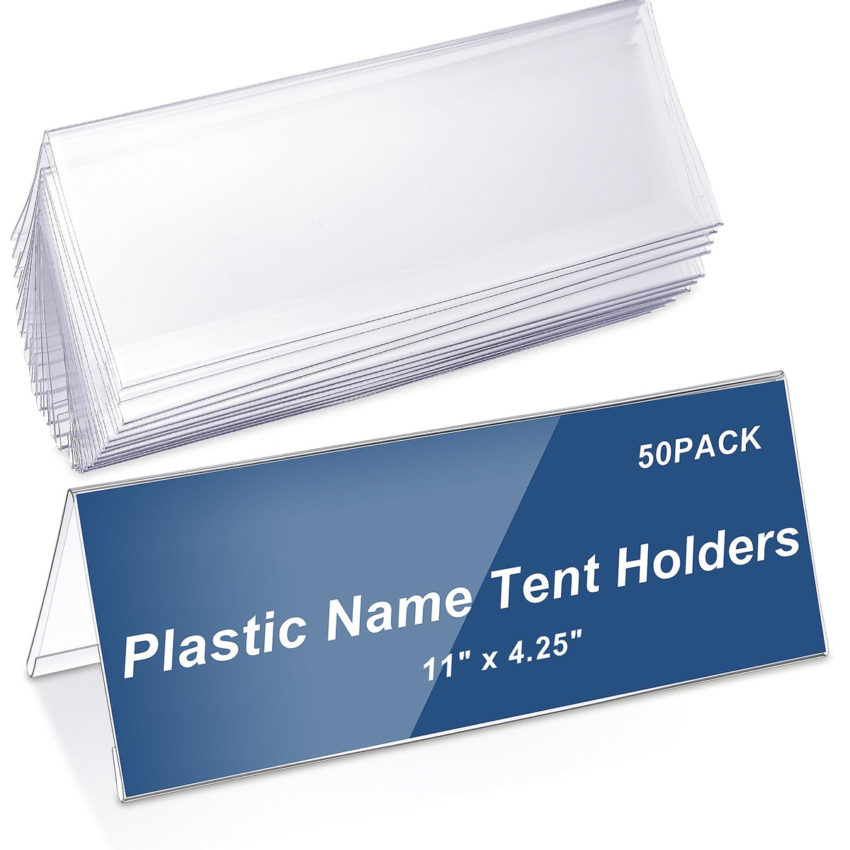 15 Pieces Acrylic Name Plate for Desk, 11" X 4.25" Name Tent for Meeting