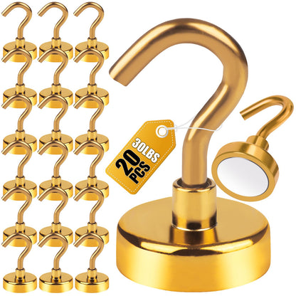 DIYMAG Magnetic Hooks 20pcs 30lbs+ Cruise Essentials 2026 Magnet Hook