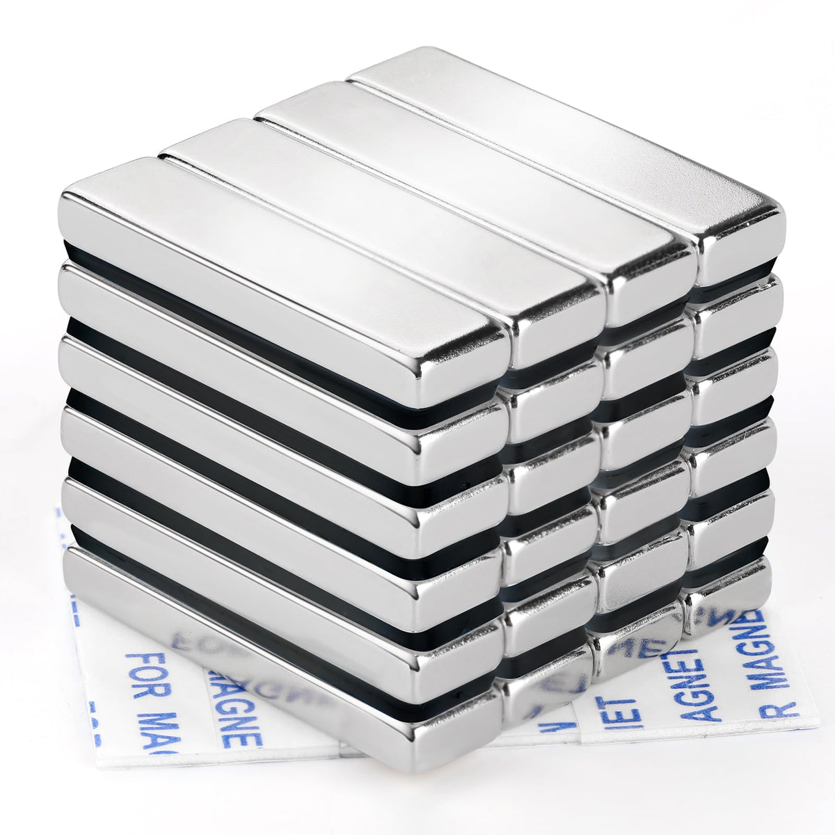 DIYMAG Strong Magnets, 12 Pack Neodymium Magnetic Strips Adhensive Backing
