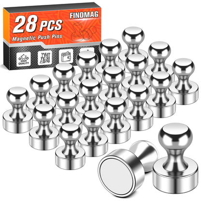 FINDMAG Fridge Magnets, Magnets for Whiteboard, Kitchen, 14 Pack, Colorful