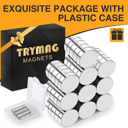 TRYMAG Small Neodymium Magnets, 200Pcs Round Rare Earth Magnet 8x3mm