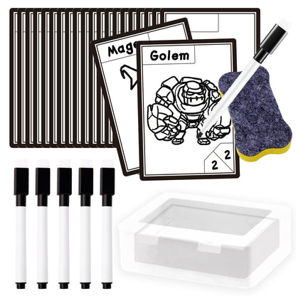 55 Pcs Table Dry Erase Name Tents Cards 7.9''x5.5'' Desk Tent for Class