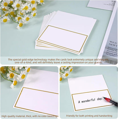 Place Cards for Table Setting, 100-Pack Table Tent Cards for Dinner Party