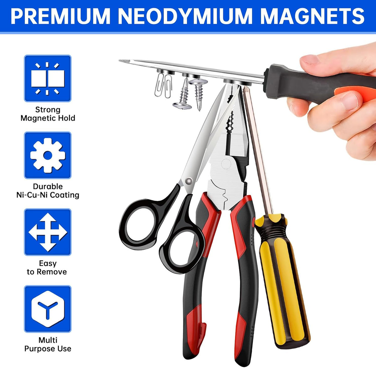500 Pcs Small Neodymium Magnets for Crafts, 6 Sizes Rare Earth Magnets