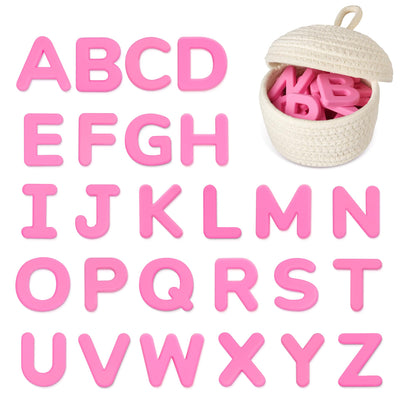 JoyCat Soft Silicone Magnetic Alphabet Letters, 26 Uppercase (Muted Color)
