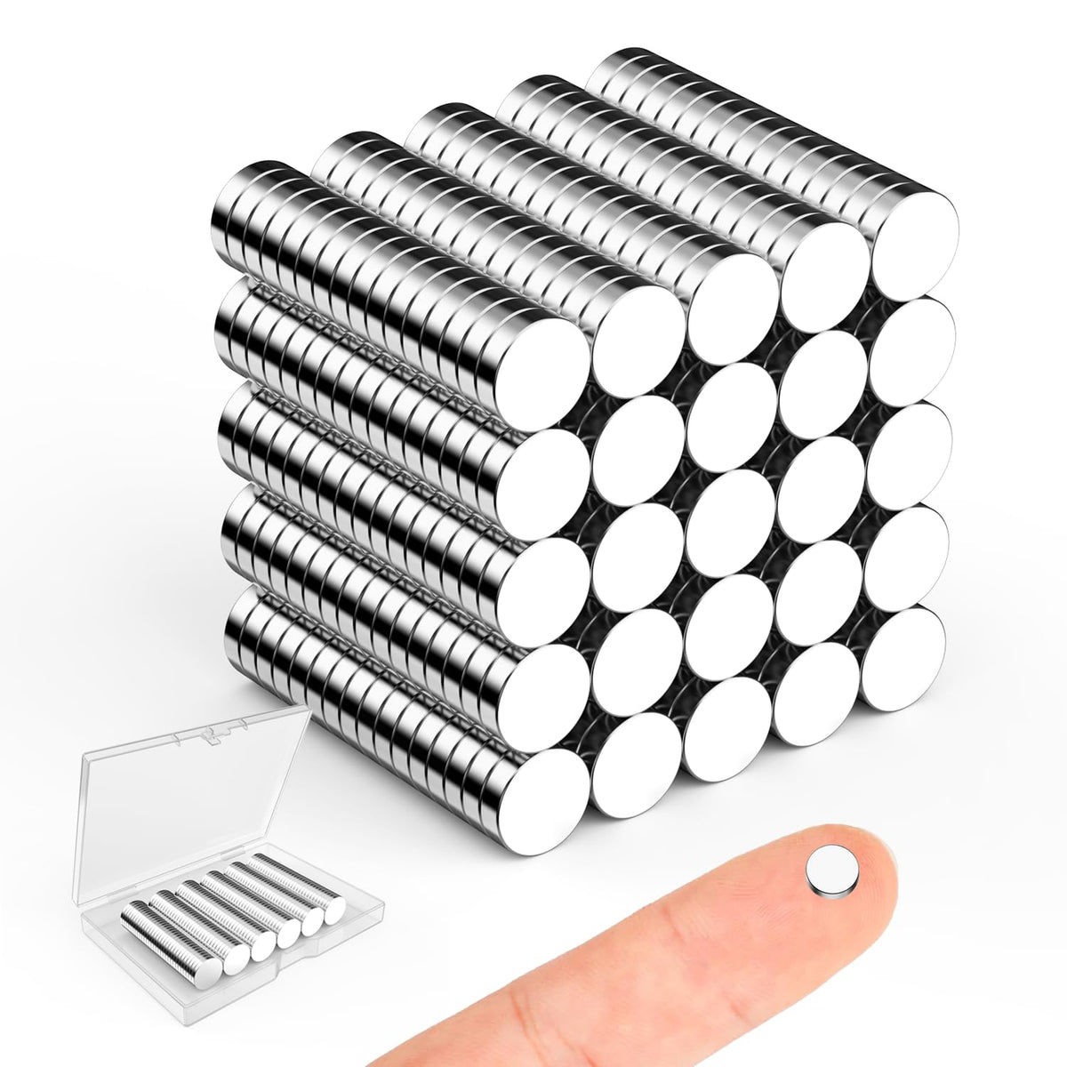 Magnets for Crafts, 5x2mm Small Round Magnetic 250 Pack