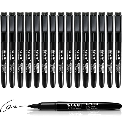 SFAIH 15 Colors Magnetic Dry Erase Markers, 0.7mm Ultra Fine, with Eraser