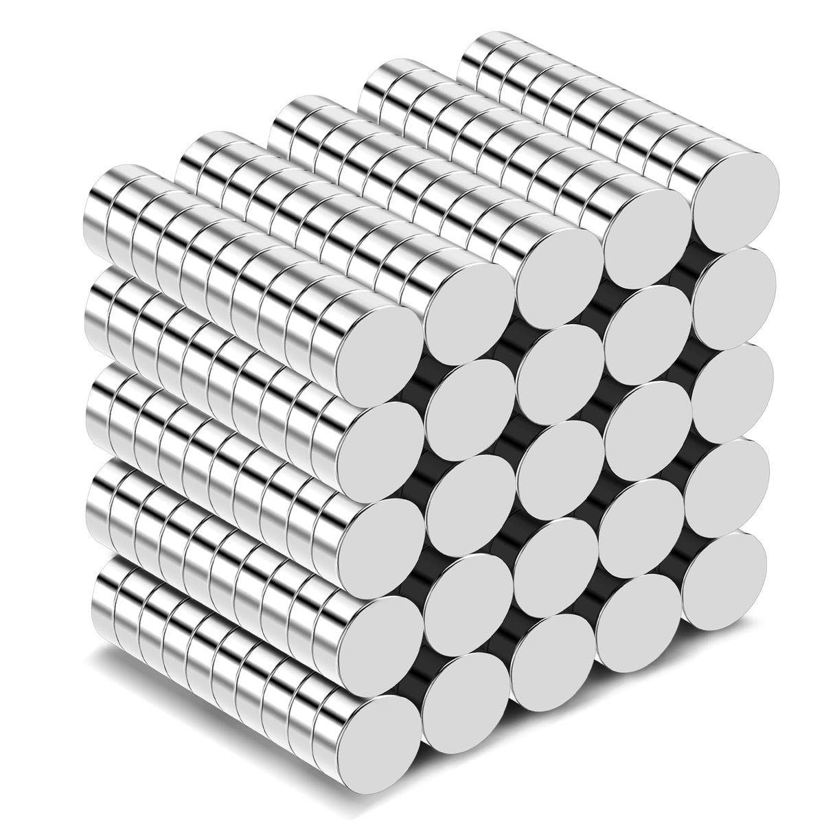 TRYMAG 80Pcs Small Round Magnets, 8x2mm Refrigerator Magnet
