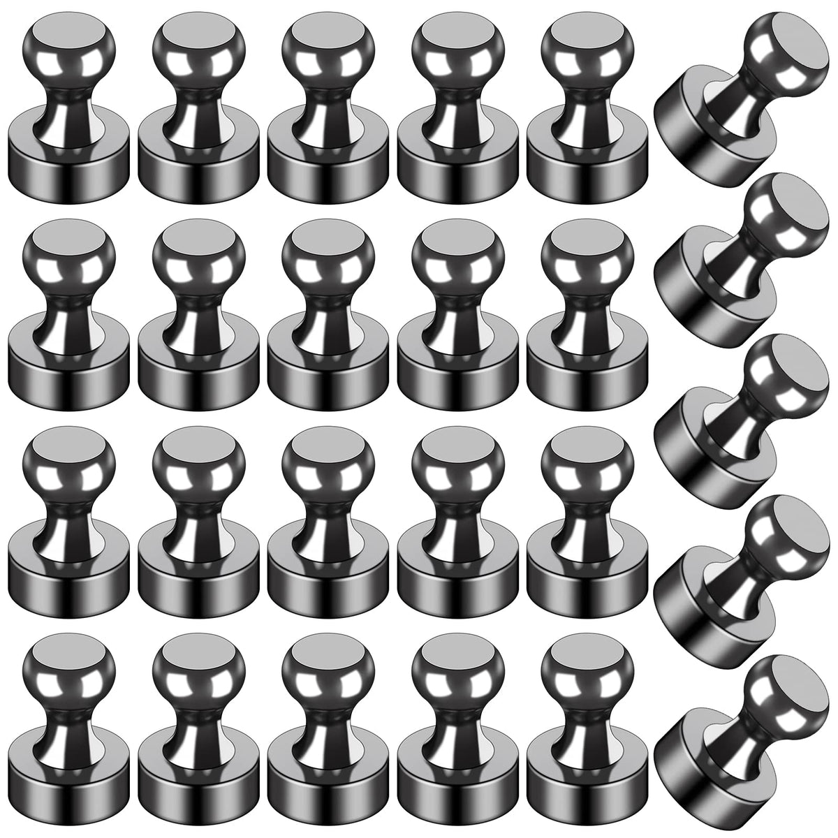 LOVIMAG Fridge Magnets 12 Pack Magnet Refrigerator Locker Whiteboard Black