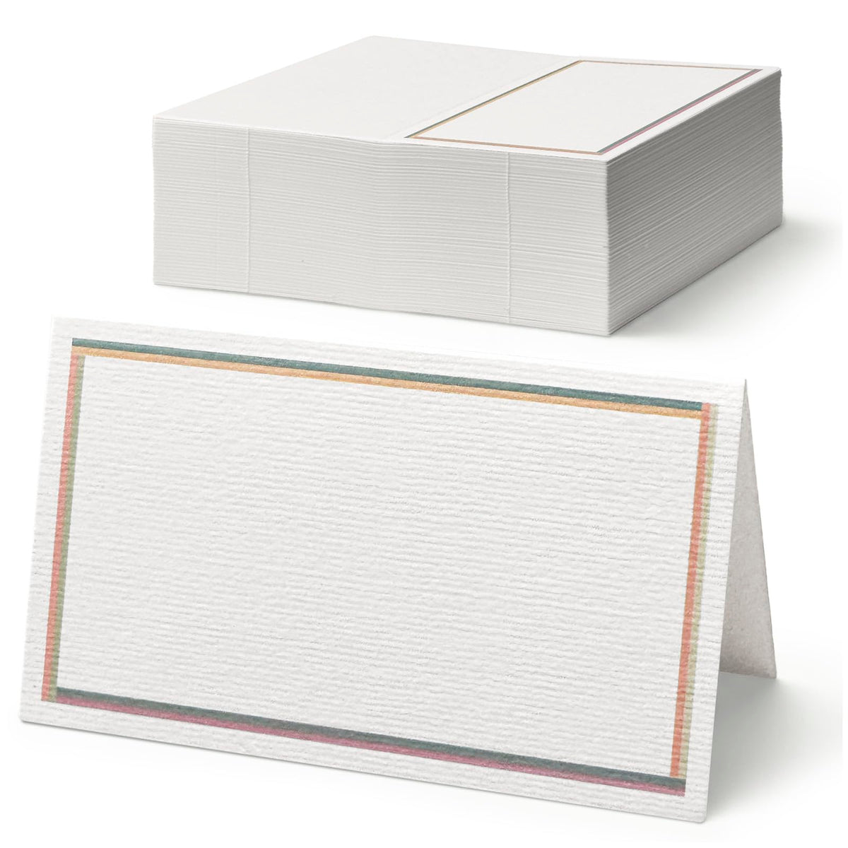 Place Cards for Weddings, 100-Count Table Name Cards, Blank Tent Cards, Seating Placecards for Dinner Parties, Banquets, Events, Pastel Promise
