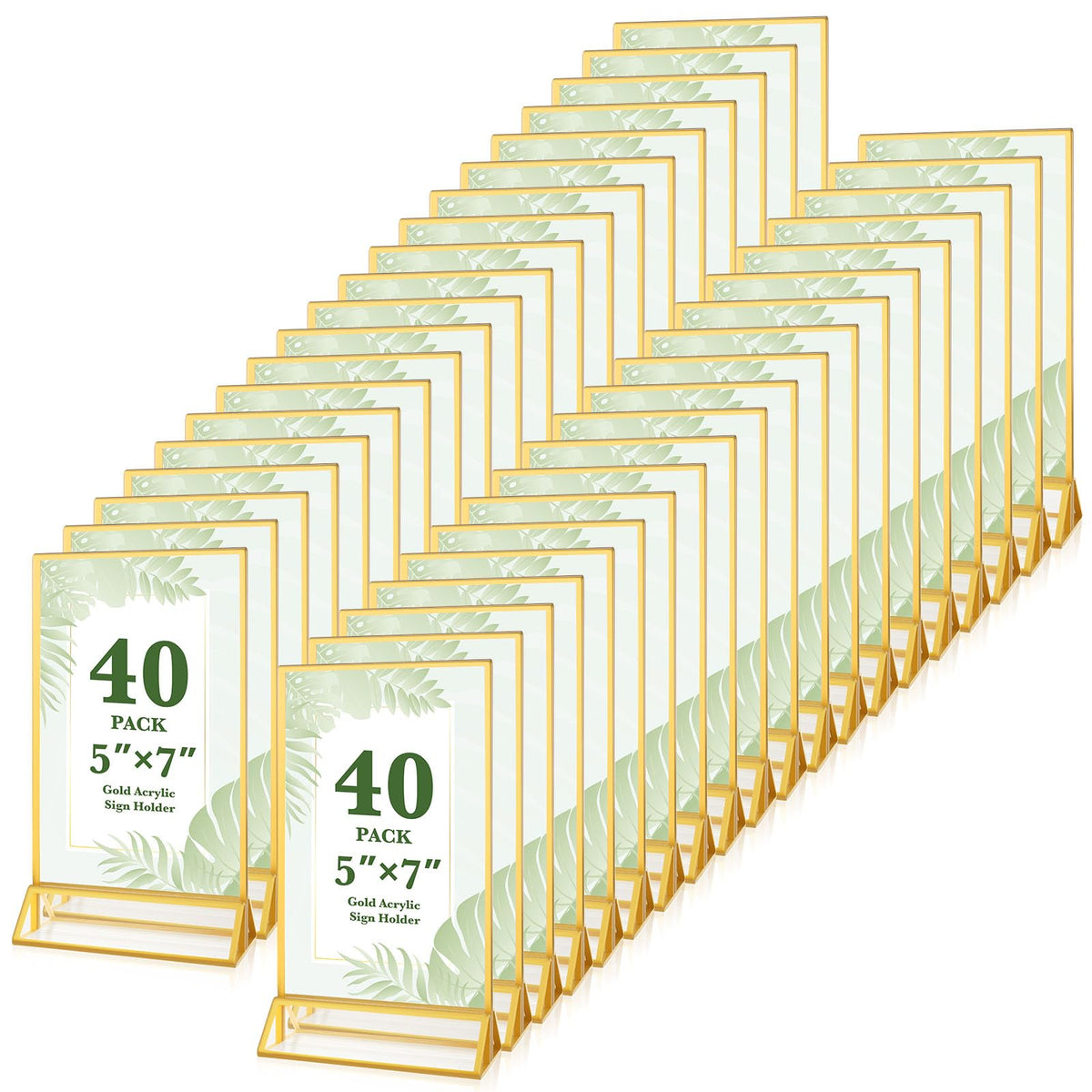 12 Pack Gold Acrylic Sign Holders 4x6 Menu Flyer Holder