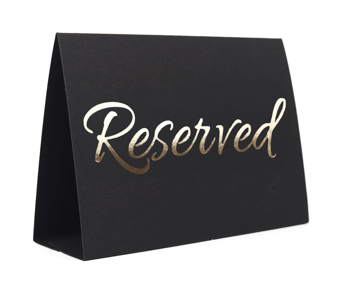 20 Pack Modern Reserved Table Sign With Name Line - Reserved Signs For Wedding - White Reserved Signs - Wedding Accessories - Tent Cards For Reserving Seats & Places - Place Cards for Party, Event