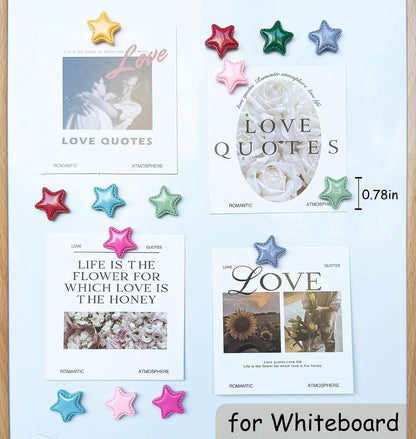 KEYDUACU Cute Fridge Magnets,Colorful Strong Star Magnets Refrigerator