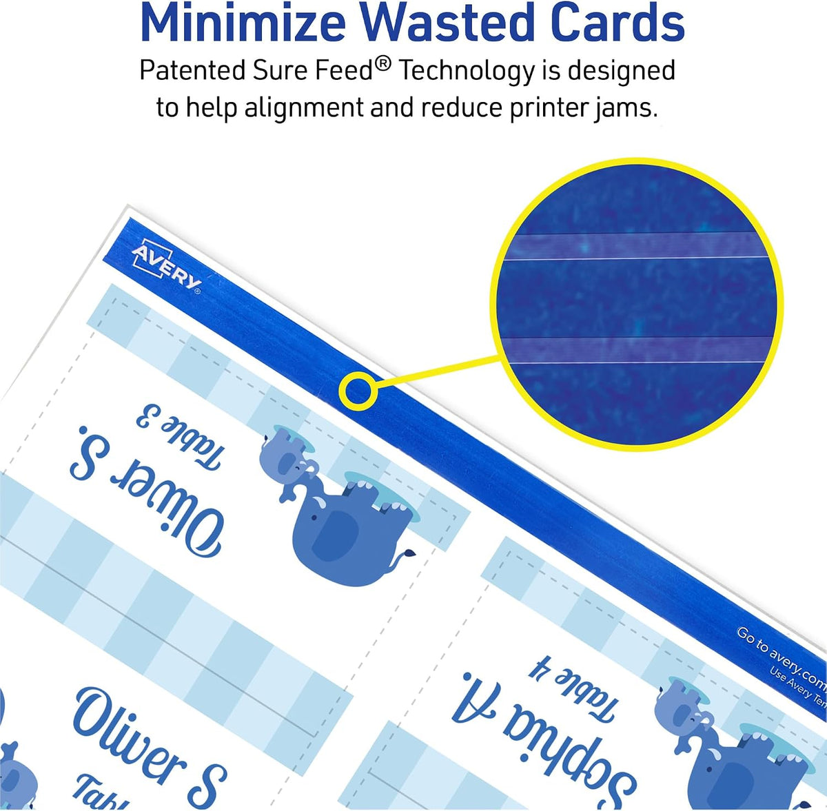 Avery Printable Tent Cards, 2" x 3.5", Matte White, 160 Place Cards