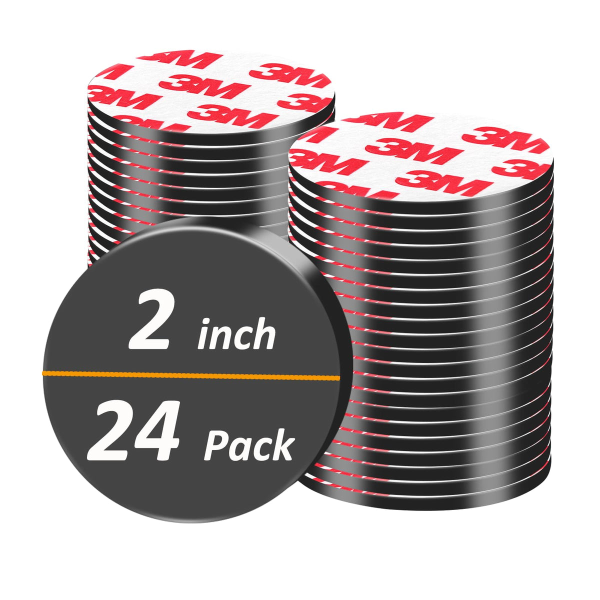 36Pack, Round Magnets Dots Peel and Stick, (Diameter 0.8" x 0.08" Thick) Precut Magnetic Tapes with Adhesive Backing, Circle Flexible Magnets for DIY, Art Projects, whiteboards & Fridge