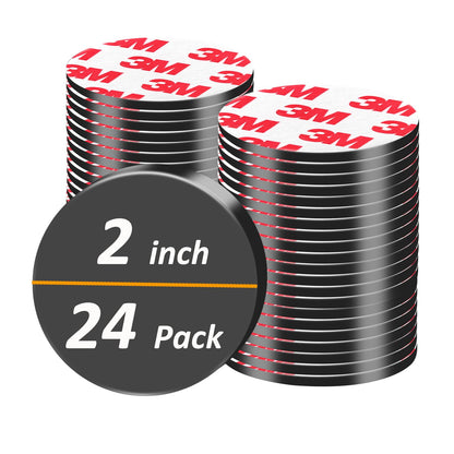 36Pack, Round Magnets Dots Peel and Stick, (Diameter 0.8" x 0.08" Thick) Precut Magnetic Tapes with Adhesive Backing, Circle Flexible Magnets for DIY, Art Projects, whiteboards & Fridge