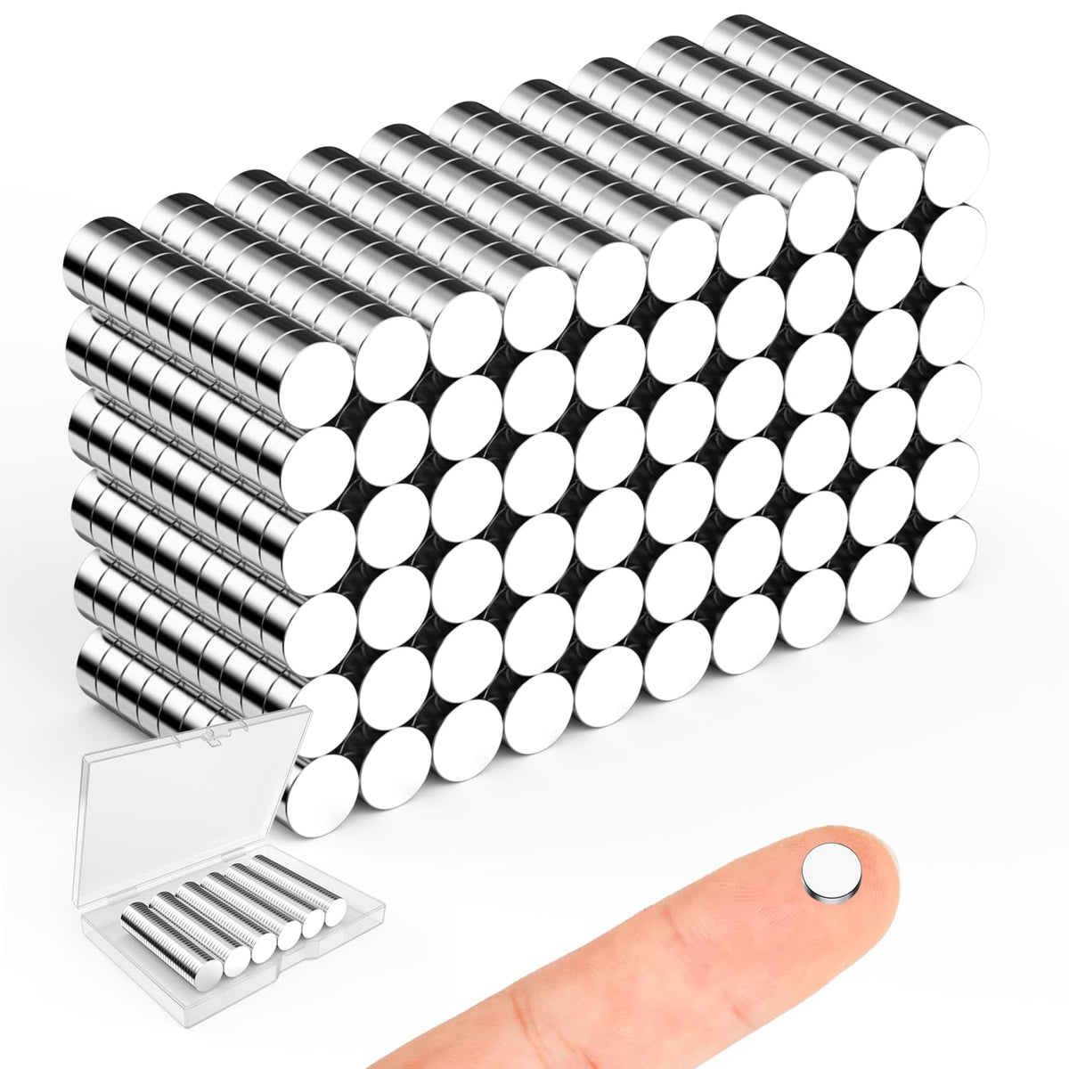 Magnets for Crafts, 5x2mm Small Round Magnetic 250 Pack