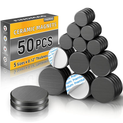 FINDMAG Magnets for Crafts, Magnets with Adhesive Backing, 20 Pack