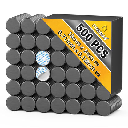 FINDMAG Magnets for Crafts, Magnets with Adhesive Backing, 20 Pack