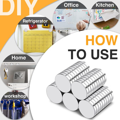 TRYMAG 80Pcs Small Round Magnets, 8x2mm Refrigerator Magnet