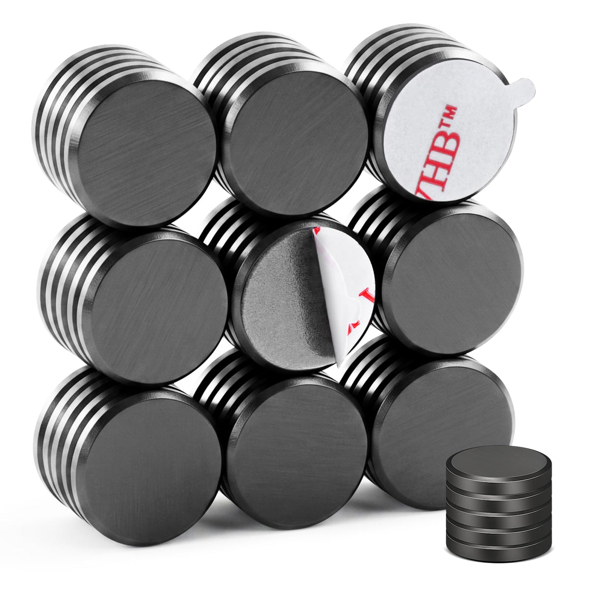 DIYMAG Strong Adhesive Magnets, 90pcs 0.7x0.12in Fridge Magnet