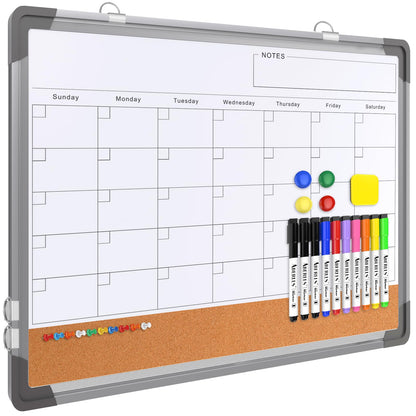 Weekly Calendar Whiteboard for Wall, Dry Erase Board, Magnetic White Board