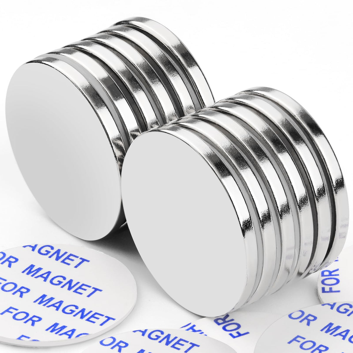 DIYMAG Strong Magnets,6 Pack with Double Sided Adhesive Backing Powerful