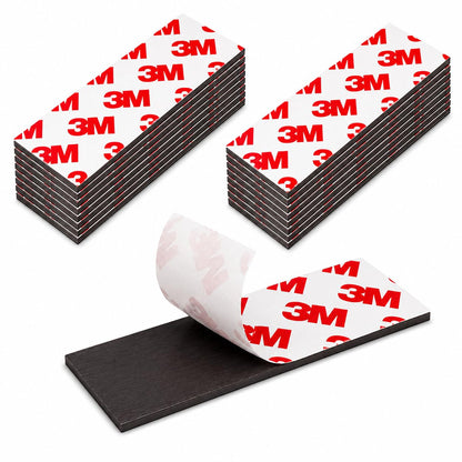 16 Pack Magnetic Strip, Magnetic Tape with Adhesive Backing, Magnet Strips Heavy Duty (3" X 1") Strong Adhesive Magnetic Strips for DIY, Fridge, Whiteboard, Crafts, Signs, Cabinet（Right Angle）