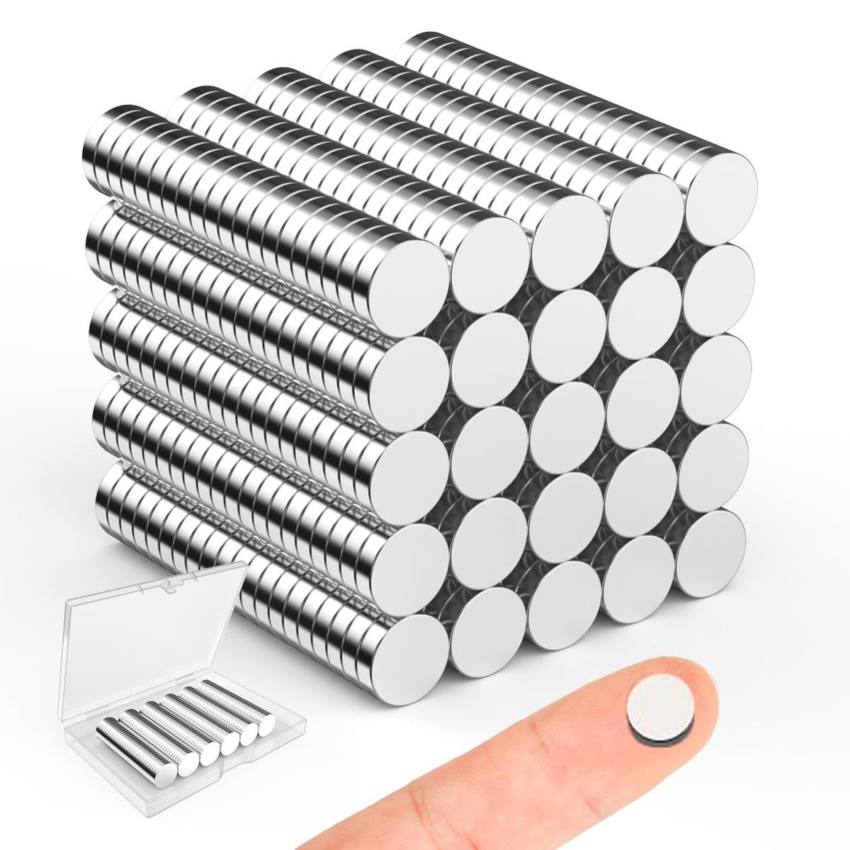 Magnets, 8 Different Sizes Small Round Magnetic 600 Pack