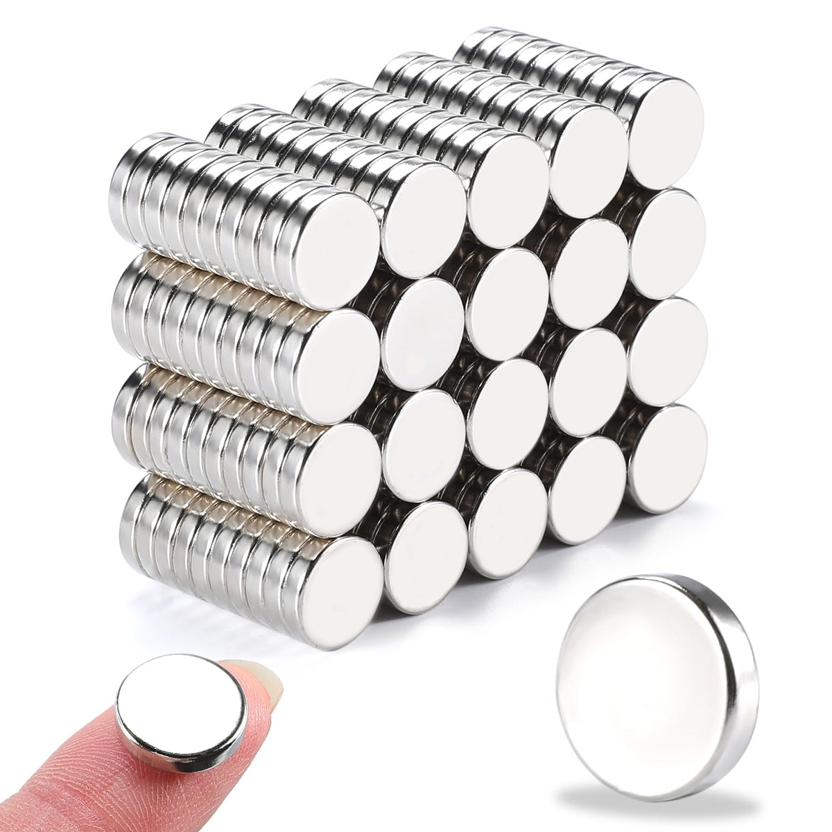 DIYMAG Small Rare Earth Magnets, 40 Pack, 5 Sizes - Neodymium Magnets for Refrigerator, DIY, Crafts, Kitchen & Office
