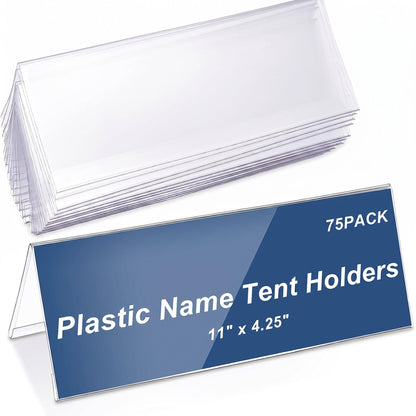 15 Pieces Acrylic Name Plate for Desk, 11" X 4.25" Name Tent for Meeting