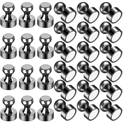 LOVIMAG Fridge Magnets 12 Pack Magnet Refrigerator Locker Whiteboard Black