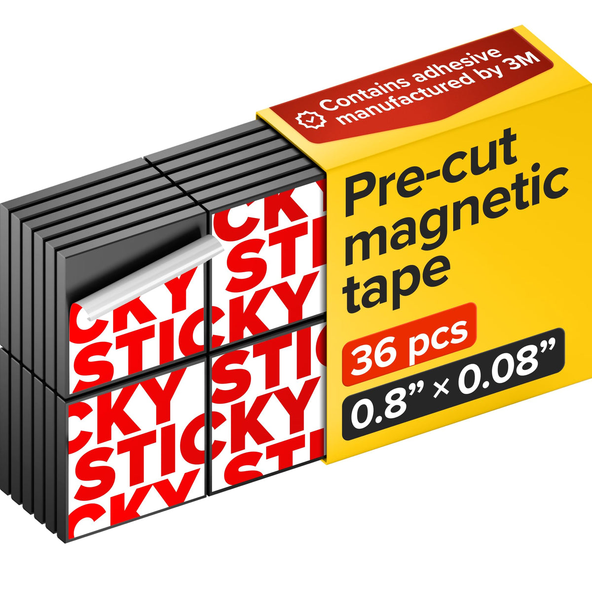 Super Sticky Magnetic Tape for DIY & Crafts, 20ft x 1/2in (6m x 1.25cm)