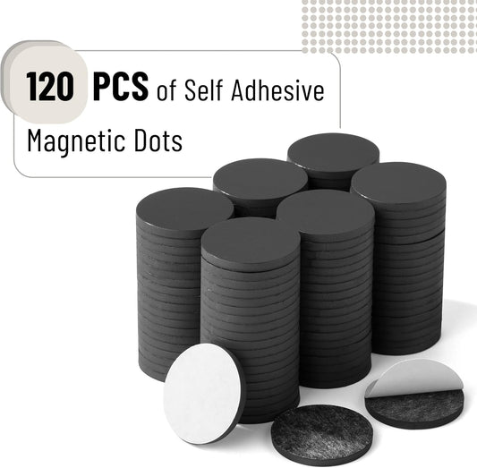 Mr. Pen- Self Adhesive Magnet Dots, 120 pcs, Flexible and Extra Thin